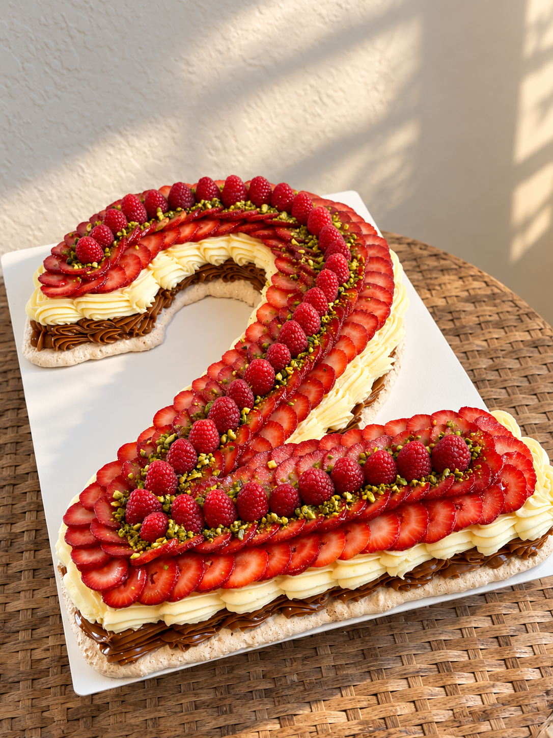 Pistachio Cakelova Two Numbers · 40 portions – Pavlova by FM Miami