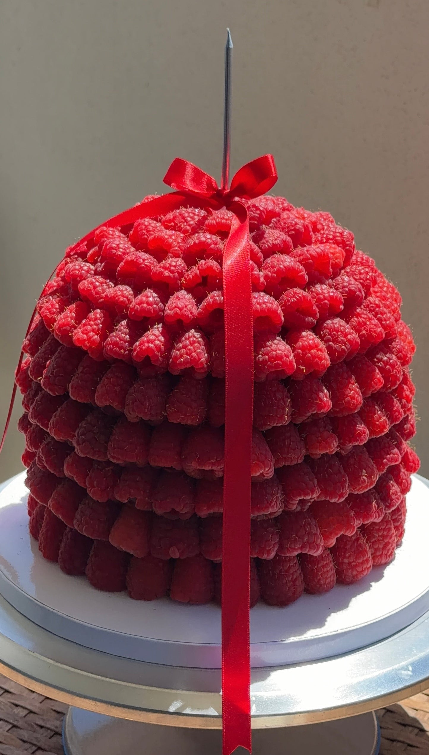 Raspberry Dome Cake